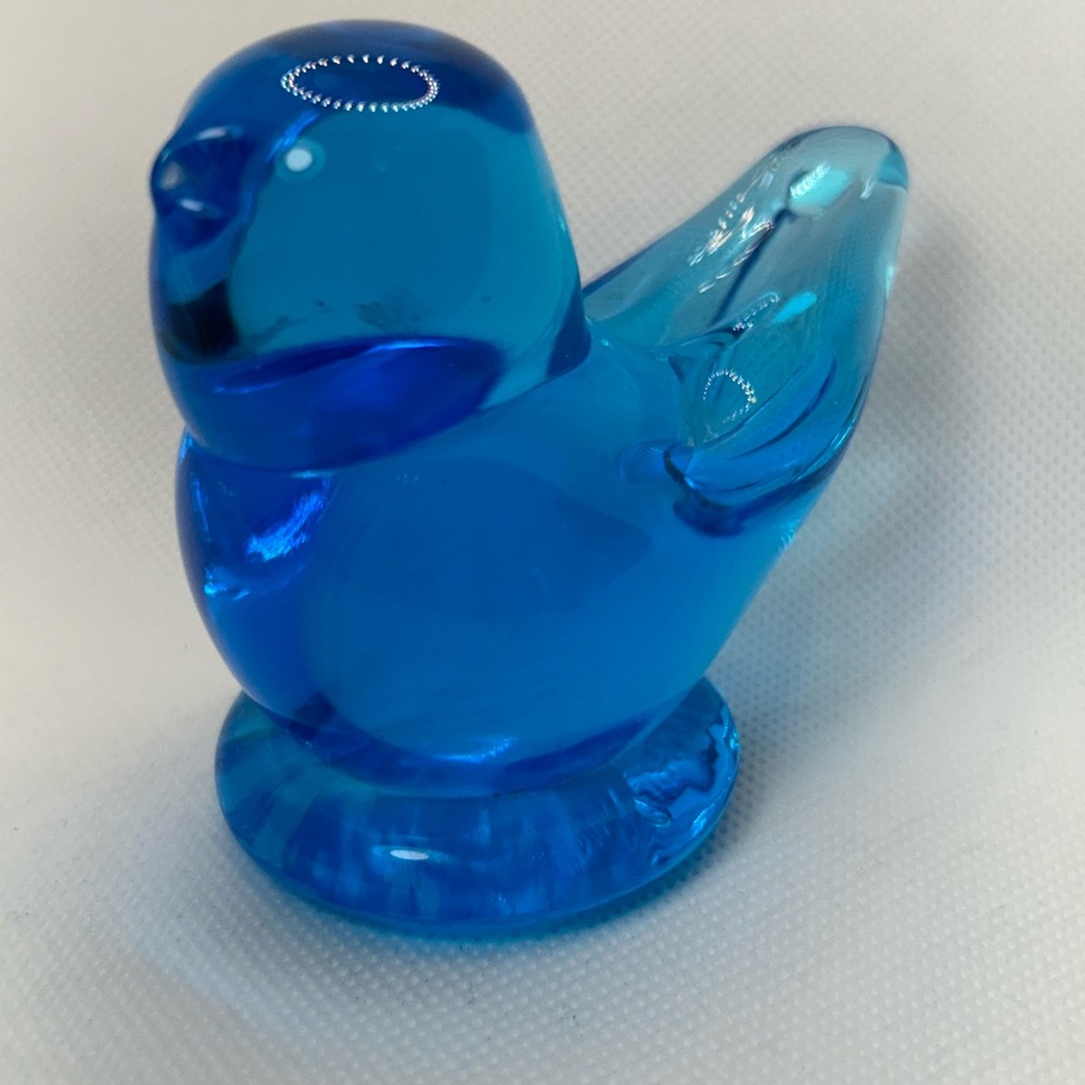 Vintage Sunny Day Ron Ray Blue Bird of Happiness signed label 1998